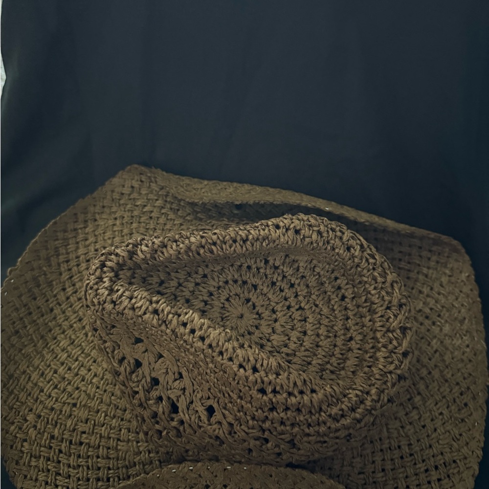 Brown Woven Men's Hat